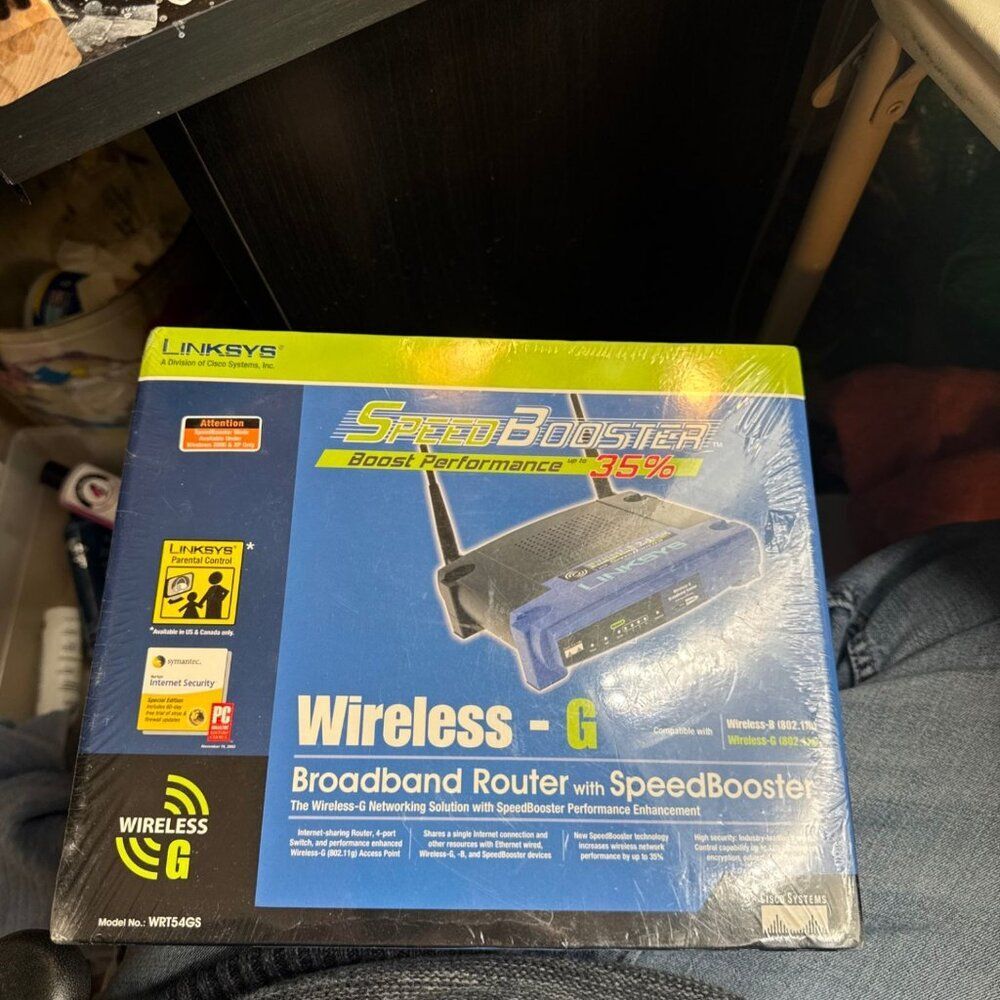 Linksys Broadband Router WRT54GS Wireless G SpeedBooster 2.4GHz